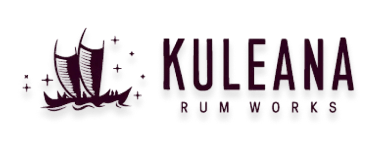 Sailing ship with stars, text reads 'Kuleana Rum Works'.